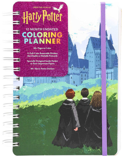 Harry Potter 12-Month Undated Coloring Planner book cover by Editors of Thunder Bay Press