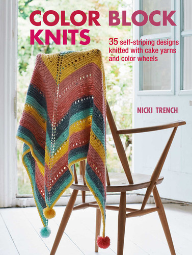 Color Block Knits: 35 self-striping designs knitted with cake yarns and color wheels book cover by Nicki Trench