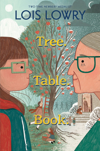 Tree. Table. Book. book cover by Lois Lowry