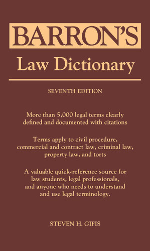 Law Dictionary book cover by Steven H. Gifis