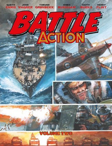 Battle Action volume 2 (Battle Action) book cover by Garth Ennis, John Wagner, Rob Williams, Dan Abnett, Torunn Gronbekk