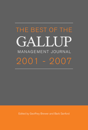 The Best of the Gallup Management Journal 2001-2007 book cover by 