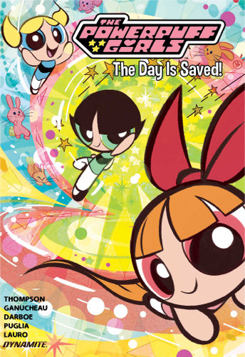 The Powerpuff Girls Vol. 1: The Day is Saved book cover by Kelly Thompson, Amanda Deibert