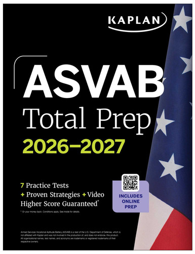 ASVAB TOTAL PREP 2026-2027 (Kaplan Test Prep) book cover by Kaplan Test Prep