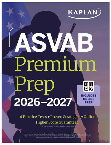 ASVAB Premium Prep 2026-2027 (Kaplan Test Prep) book cover by Kaplan Test Prep