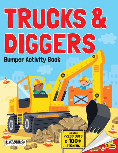 Trucks & Diggers: Bumper Activity Book: With press-outs and over 100 stickers! (Trucks & Diggers) book cover by 