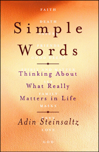 Simple Words: Thinking About What Really Matters in Life book cover by Adin Steinsaltz