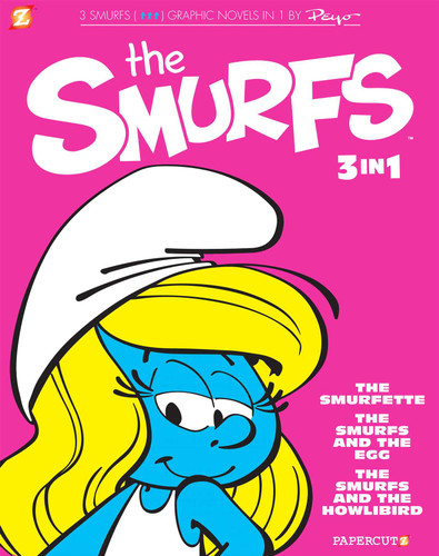 The Smurfs 3-in-1 Vol. 2: The Smurfette, The Smurfs and the Egg, and The Smurfs and the Howlibird (The Smurfs Graphic Novels) book cover by Peyo