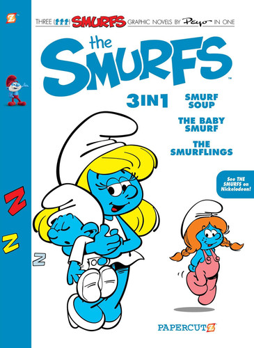 The Smurfs 3-in-1 Vol. 5 (The Smurfs Graphic Novels) book cover by Peyo