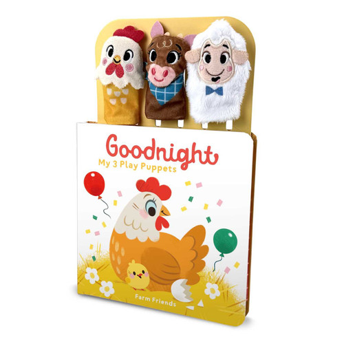 Goodnight My 3 Play Puppets - Farm Friends (Goodnight, My 3 Play Puppets) book cover by Little Genius Books