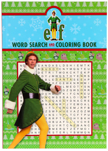 Elf Word Search and Coloring Book - Coloring Book for Teens and Adults, Word Search Book - Officially Licensed (Coloring Book & Word Search) book cover by Editors of Thunder Bay Press