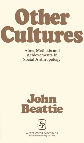 Other Cultures book cover by John Beattie