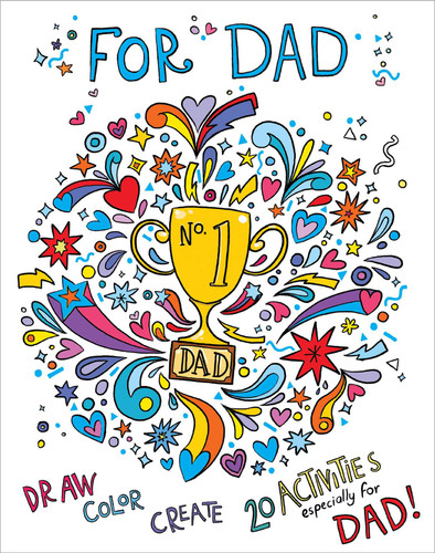 For Dad: Coloring Book: Color-Your-Own Art & Activity Book (Gallery Wall Art) book cover by 