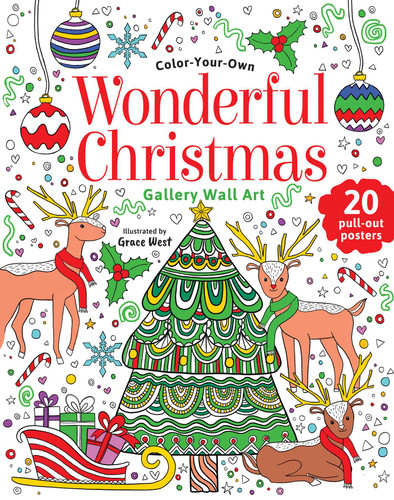 Wonderful Christmas: Coloring Book: Color-Your-Own Gallery Wall Art (Gallery Wall Art) book cover by 