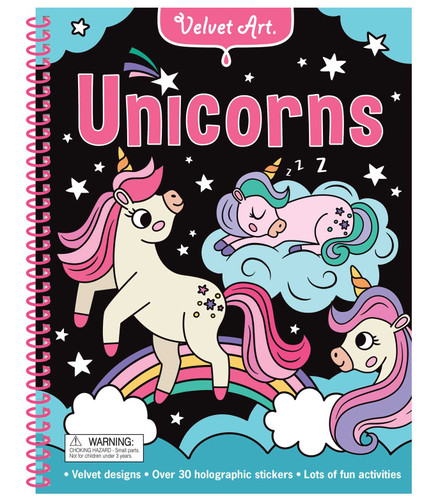 Velvet Art: Unicorns: Activity Book with Velvet Coloring Pages and Holographic Stickers (Velvet Art) book cover by 