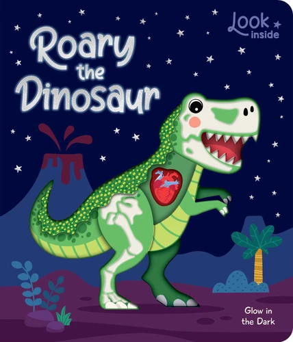 Look Inside: Roary the Dinosaur: Board Book with Cut-Outs and Glow in the Dark! book cover by 