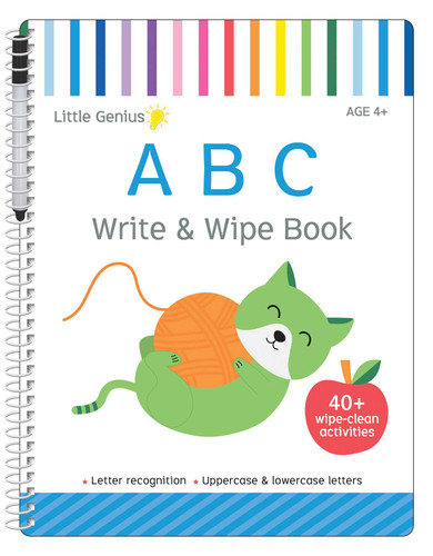 ABC: Write & Wipe Activity Book: With over 40 pages of wipe-clean activities and marker included! (Little Genius) book cover by 