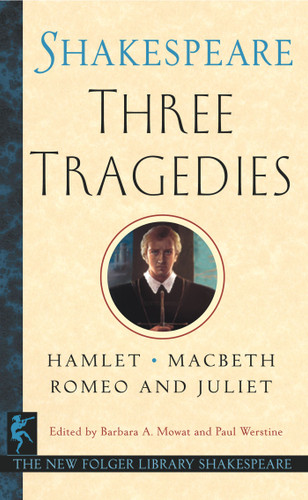 Three Tragedies (Folger Shakespeare Library) book cover by William Shakespeare
