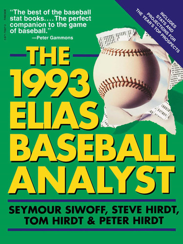 1993 Elias Baseball Analyst book cover by Seymour Siwoff