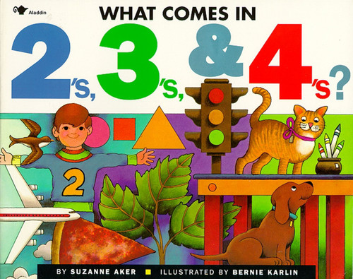 What Comes in 2's, 3's & 4's? book cover by Suzanne Aker