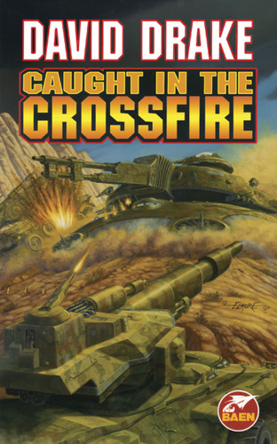 Caught In The Crossfire book cover by David Drake