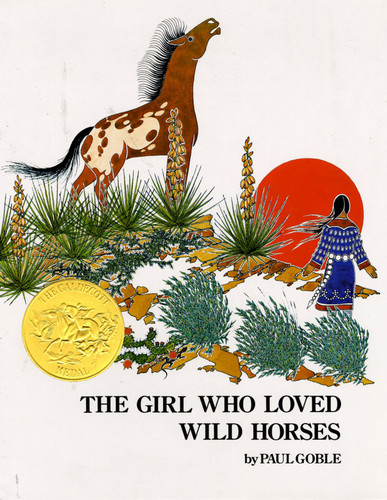 Girl Who Loved Wild Horses book cover by Paul Goble