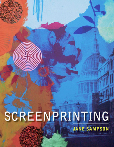 Screenprinting book cover by Jane Sampson