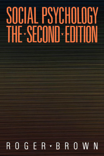 Social Psychology, 2nd Edition book cover by Roger Brown