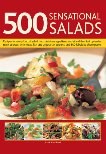 500 Sensational Salads: Recipes for every kind of salad from delicious appetizers and side dishes to impressive main courses, with meat, fish and vegetarian options, and 500 fabulous photographs book cover by Julia Canning