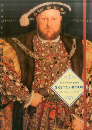 Sketchbook: Henry VIII (Hans Holbein the Younger): 128-Page Unlined Pages book cover by Peony Press