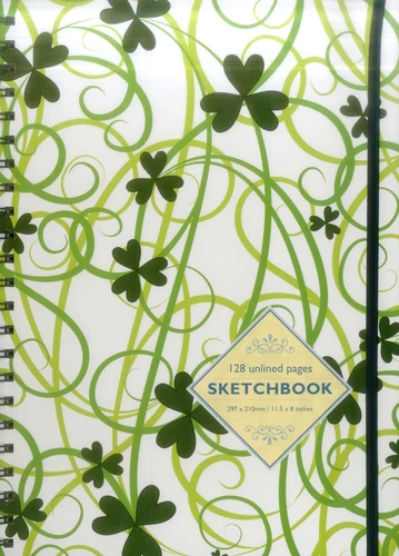 Sketchbook: Shamrock: 128-Page Unlined Pages book cover by Peony Press