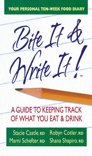 Bite It & Write It!: A Guide to Keeping Track of What You Eat & Drink book cover by Stacie Castle, Robyn A. Cotler, Marni Schefter, Shana Shapiro