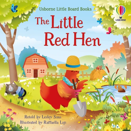 The Little Red Hen (Little Board Books) book cover by Lesley Sims