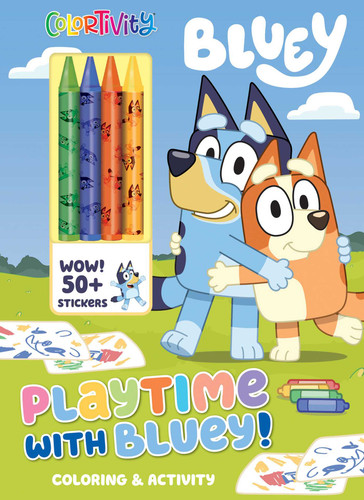 Bluey: Colortivity: Playtime with Bluey! (Color & Activity with Crayons) book cover by Delaney Foerster