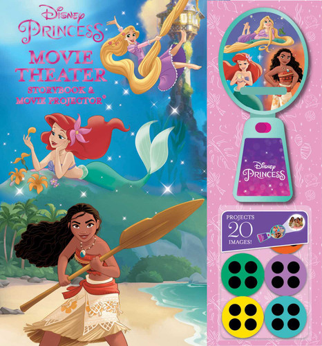 Disney Princess: Moana, Rapunzel, and Ariel Movie Theater Storybook & Movie Projector (Movie Theater Storybook) book cover by 