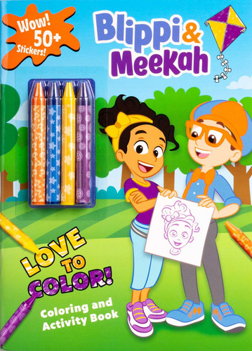Blippi: Blippi and Meekah Love to Color! (Color & Activity with Crayons) book cover by Editors of Studio Fun International
