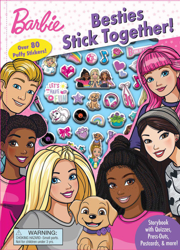 Barbie: Besties Stick Together (Puffy Stickers) book cover by Maggie Fischer