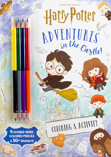 Wizarding World: Adventures in the Castle (Color & Activity with Colored Pencils) book cover by Delaney Foerster