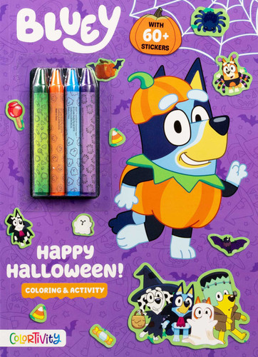 Bluey Colortivity: Happy Halloween! (Color & Activity with Crayons) book cover by Grace Baranowski