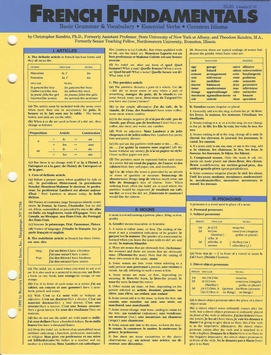 Language Fundamentals: French (Barron's Foreign Language Fundamentals) book cover by Theodore Kendris, Christopher Kendris