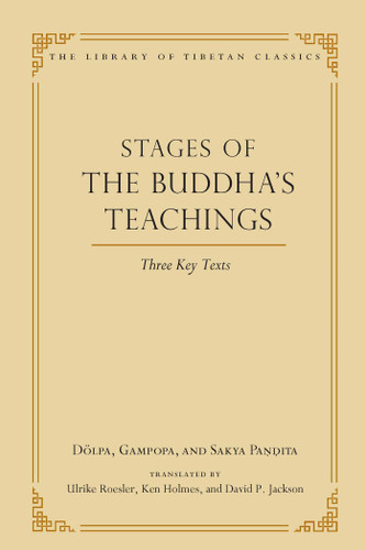 Stages of the Buddha's Teachings: Three Key Texts (Library of Tibetan Classics) book cover by Dolpa, Gampopa, Sakya Pandita