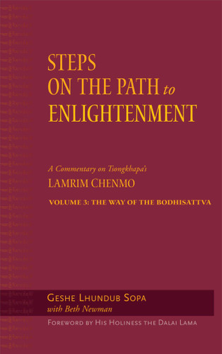 Steps on the Path to Enlightenment: A Commentary on Tsongkhapa's Lamrim Chenmo, Volume 3: The Way of the Bodhisattva (Steps on the Path to Enlightenment) book cover by Lhundub Sopa