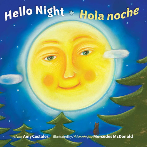Hello Night/Hola Noche Bilingual book cover by Amy Costales