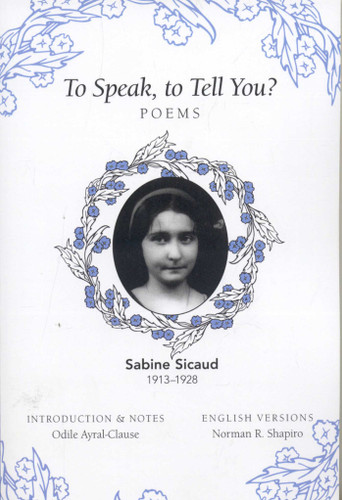 To Speak, to Tell You?: Poems book cover by Sabine Sicaud