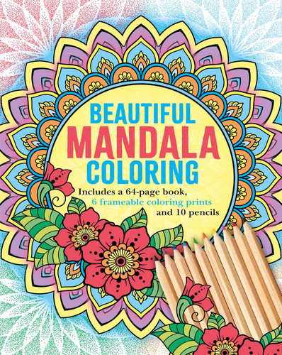 Beautiful Mandala Coloring Kit: Includes a 64-page book, 6 frameable coloring prints and 10 pencils (Sirius Coloring Kits) book cover by Tansy Willow