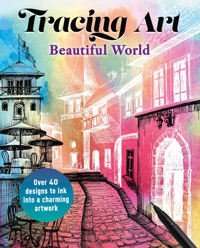 Tracing Art: Beautiful World: Over 40 Designs to Ink Into a Charming Artwork (Tracing Art) book cover by Aurelia Davenport