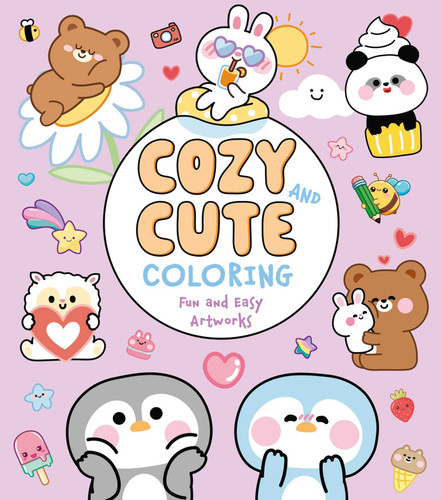 Cozy and Cute Coloring: Fun and Easy Artworks (Cozy Time) book cover by Violet Peto