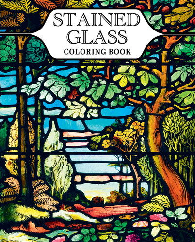 Stained Glass Coloring Book: With 45 Enchanting Designs book cover by Tansy Willow