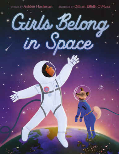 Girls Belong in Space book cover by Ashlee Hashman