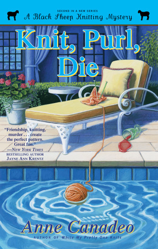 Knit, Purl, Die (A Black Sheep Knitting Mystery) book cover by Anne Canadeo